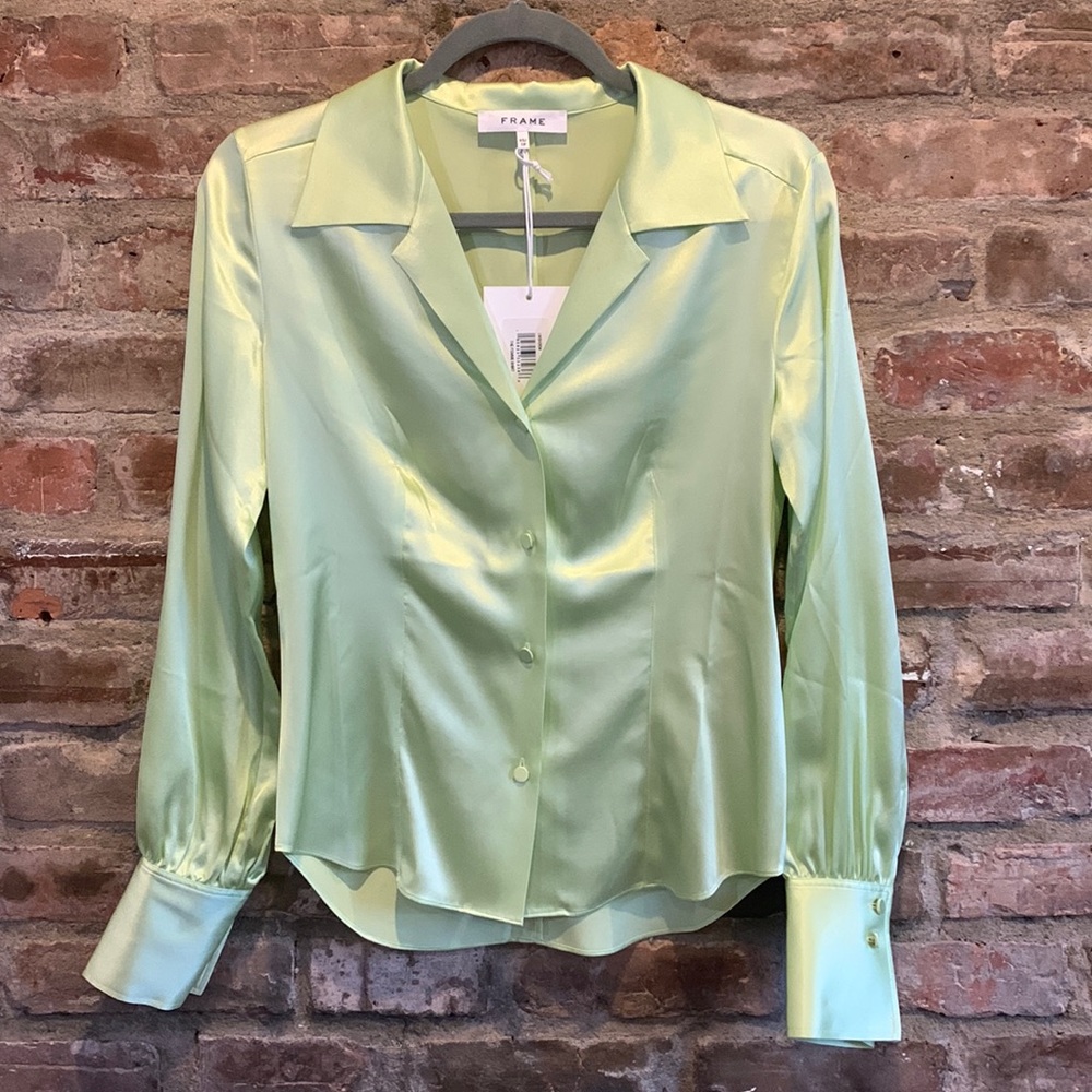 Frame The Femme Silk Blouse XS NWT